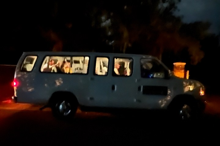 a car parked on the side of a road