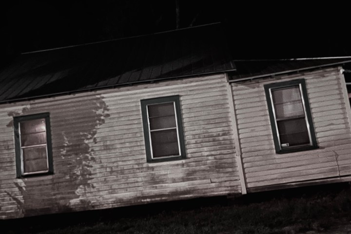 a close up of a brick building