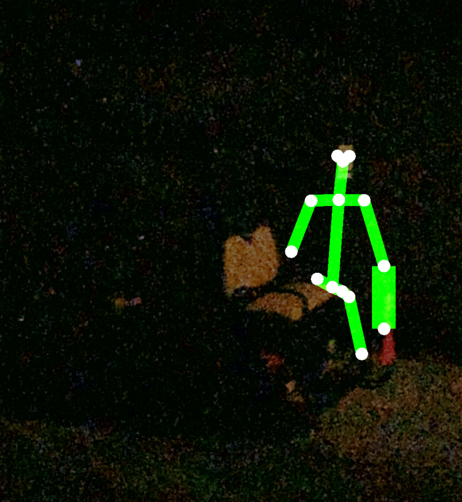 A stick figure on a golf cart